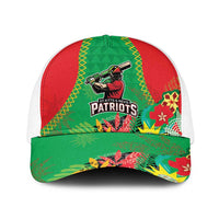 Caribbean Cricket St Kitts and Nevis Baseball Net Cap Two Islands One Fire Patriots Crown 2025 - Green - Wonder Print Shop