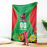 Custom Caribbean Cricket St Kitts and Nevis Blanket Two Islands One Fire Patriots Crown 2025 - Green - Wonder Print Shop