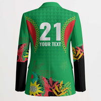 Custom Caribbean Cricket St Kitts and Nevis Blazer Two Islands One Fire Patriots Crown 2025 - Green - Wonder Print Shop