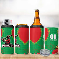 Custom Caribbean Cricket St Kitts and Nevis 4 in 1 Can Cooler Tumbler Two Islands One Fire Patriots Crown 2025 - Green - Wonder Print Shop