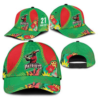 Custom Caribbean Cricket St Kitts and Nevis Classic Cap Two Islands One Fire Patriots Crown 2025 - Green - Wonder Print Shop