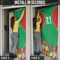 Custom Caribbean Cricket St Kitts and Nevis Door Cover Two Islands One Fire Patriots Crown 2025 - Green - Wonder Print Shop