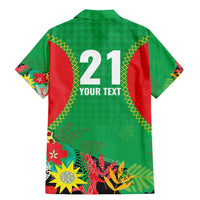Custom Caribbean Cricket St Kitts and Nevis Family Matching Mermaid Dress and Hawaiian Shirt Two Islands One Fire Patriots Crown 2025 - Green - Wonder Print Shop