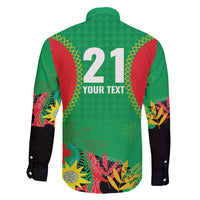 Custom Caribbean Cricket St Kitts and Nevis Family Matching Puletasi and Hawaiian Shirt Two Islands One Fire Patriots Crown 2025 - Green - Wonder Print Shop