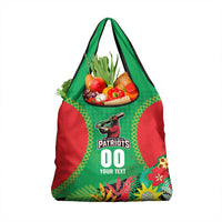 Custom Caribbean Cricket St Kitts and Nevis Grocery Bag Two Islands One Fire Patriots Crown 2025 - Green - Wonder Print Shop