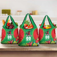 Custom Caribbean Cricket St Kitts and Nevis Grocery Bag Two Islands One Fire Patriots Crown 2025 - Green - Wonder Print Shop