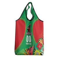 Custom Caribbean Cricket St Kitts and Nevis Grocery Bag Two Islands One Fire Patriots Crown 2025 - Green - Wonder Print Shop