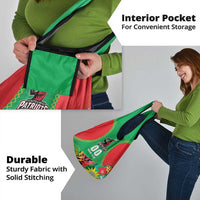 Custom Caribbean Cricket St Kitts and Nevis Grocery Bag Two Islands One Fire Patriots Crown 2025 - Green - Wonder Print Shop