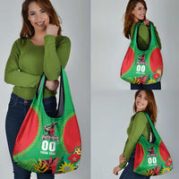 Custom Caribbean Cricket St Kitts and Nevis Grocery Bag Two Islands One Fire Patriots Crown 2025 - Green - Wonder Print Shop