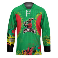 Custom Caribbean Cricket St Kitts and Nevis Hockey Jersey Two Islands One Fire Patriots Crown 2025 - Green - Wonder Print Shop