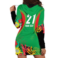 Custom Caribbean Cricket St Kitts and Nevis Hoodie Dress Two Islands One Fire Patriots Crown 2025 - Green - Wonder Print Shop