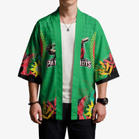 Custom Caribbean Cricket St Kitts and Nevis Kimono Two Islands One Fire Patriots Crown 2025 - Green - Wonder Print Shop