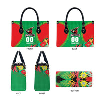 Custom Caribbean Cricket St Kitts and Nevis Leather Bag Two Islands One Fire Patriots Crown 2025 - Green - Wonder Print Shop