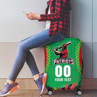 Custom Caribbean Cricket St Kitts and Nevis Luggage Cover Two Islands One Fire Patriots Crown 2025 - Green - Wonder Print Shop