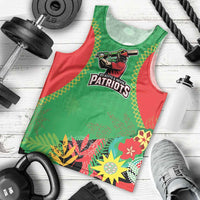Custom Caribbean Cricket St Kitts and Nevis Men Tank Top Two Islands One Fire Patriots Crown 2025 - Green - Wonder Print Shop