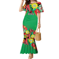 Custom Caribbean Cricket St Kitts and Nevis Mermaid Dress Two Islands One Fire Patriots Crown 2025 - Green - Wonder Print Shop