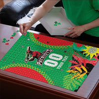 Custom Caribbean Cricket St Kitts and Nevis Puzzle Two Islands One Fire Patriots Crown 2025 - Green - Wonder Print Shop