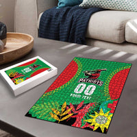 Custom Caribbean Cricket St Kitts and Nevis Puzzle Two Islands One Fire Patriots Crown 2025 - Green - Wonder Print Shop