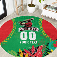 Custom Caribbean Cricket St Kitts and Nevis Round Carpet Two Islands One Fire Patriots Crown 2025 - Green - Wonder Print Shop