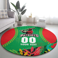 Custom Caribbean Cricket St Kitts and Nevis Round Carpet Two Islands One Fire Patriots Crown 2025 - Green - Wonder Print Shop