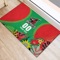 Custom Caribbean Cricket St Kitts and Nevis Rubber Doormat Two Islands One Fire Patriots Crown 2025 - Green - Wonder Print Shop