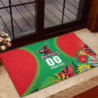 Custom Caribbean Cricket St Kitts and Nevis Rubber Doormat Two Islands One Fire Patriots Crown 2025 - Green - Wonder Print Shop