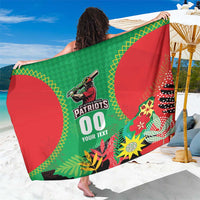 Custom Caribbean Cricket St Kitts and Nevis Sarong Two Islands One Fire Patriots Crown 2025 - Green - Wonder Print Shop