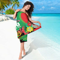 Custom Caribbean Cricket St Kitts and Nevis Sarong Two Islands One Fire Patriots Crown 2025 - Green - Wonder Print Shop