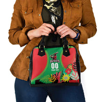 Custom Caribbean Cricket St Kitts and Nevis Shoulder Handbag Two Islands One Fire Patriots Crown 2025 - Green - Wonder Print Shop