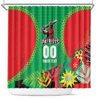 Custom Caribbean Cricket St Kitts and Nevis Shower Curtain Two Islands One Fire Patriots Crown 2025 - Green - Wonder Print Shop