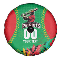 Custom Caribbean Cricket St Kitts and Nevis Spare Tire Cover Two Islands One Fire Patriots Crown 2025 - Green - Wonder Print Shop
