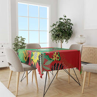Custom Caribbean Cricket St Kitts and Nevis Tablecloth Two Islands One Fire Patriots Crown 2025 - Green - Wonder Print Shop
