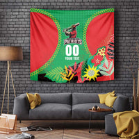 Custom Caribbean Cricket St Kitts and Nevis Tapestry Two Islands One Fire Patriots Crown 2025 - Green - Wonder Print Shop