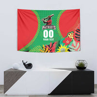 Custom Caribbean Cricket St Kitts and Nevis Tapestry Two Islands One Fire Patriots Crown 2025 - Green - Wonder Print Shop