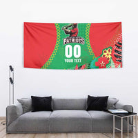 Custom Caribbean Cricket St Kitts and Nevis Tapestry Two Islands One Fire Patriots Crown 2025 - Green - Wonder Print Shop