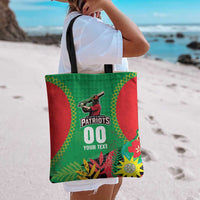 Custom Caribbean Cricket St Kitts and Nevis Tote Bag Two Islands One Fire Patriots Crown 2025 - Green - Wonder Print Shop