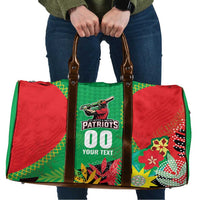 Custom Caribbean Cricket St Kitts and Nevis Travel Bag Two Islands One Fire Patriots Crown 2025 - Green - Wonder Print Shop