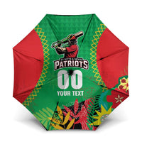 Custom Caribbean Cricket St Kitts and Nevis Umbrella Two Islands One Fire Patriots Crown 2025 - Green - Wonder Print Shop