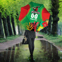 Custom Caribbean Cricket St Kitts and Nevis Umbrella Two Islands One Fire Patriots Crown 2025 - Green - Wonder Print Shop