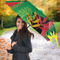 Custom Caribbean Cricket St Kitts and Nevis Umbrella Two Islands One Fire Patriots Crown 2025 - Green - Wonder Print Shop