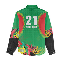 Custom Caribbean Cricket St Kitts and Nevis Women Casual Shirt Two Islands One Fire Patriots Crown 2025 - Green - Wonder Print Shop