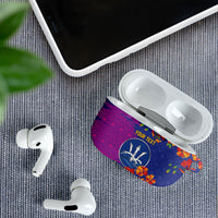 Custom Women’s Cricket Barbados Floral Series AirPods Case Blue Pink Pride of Barbados