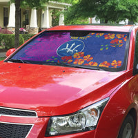 Custom Women’s Cricket Barbados Floral Series Auto Sun Shade Blue Pink Pride of Barbados