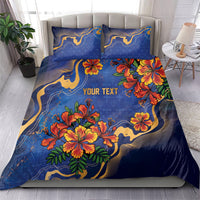 Custom Women’s Cricket Barbados Floral Series Bedding Set Royal Blue Pride of Barbados