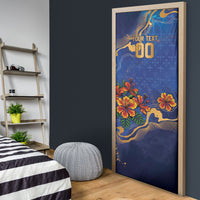 Custom Women’s Cricket Barbados Floral Series Door Cover Royal Blue Pride of Barbados