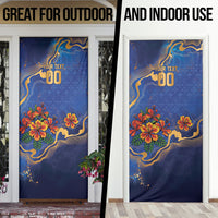 Custom Women’s Cricket Barbados Floral Series Door Cover Royal Blue Pride of Barbados