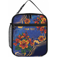 Custom Women’s Cricket Barbados Floral Series Lunch Bag Royal Blue Pride of Barbados