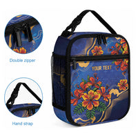 Custom Women’s Cricket Barbados Floral Series Lunch Bag Royal Blue Pride of Barbados