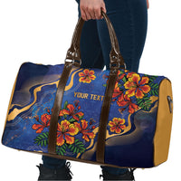Custom Women’s Cricket Barbados Floral Series Travel Bag Royal Blue Pride of Barbados