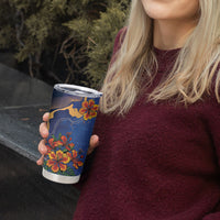 Custom Women’s Cricket Barbados Floral Series Tumbler Cup Royal Blue Pride of Barbados